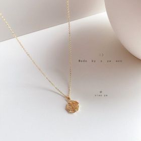 Zircon rose neck chain clavicle chain cool wind (Option: With Zircon-1style)