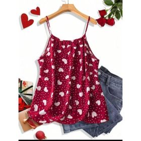 Plus Size Women's Valentine's Day Heart  Tank Top (Option: Style3-XL)