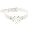 Personalized Exaggerated PU Leather Bondage Collar Fashion Belt Buckle Necklace