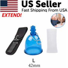 Male Extender Penis Stretcher Enlargement Vacuum Cup Enhancement Hanger Supply (size: large)